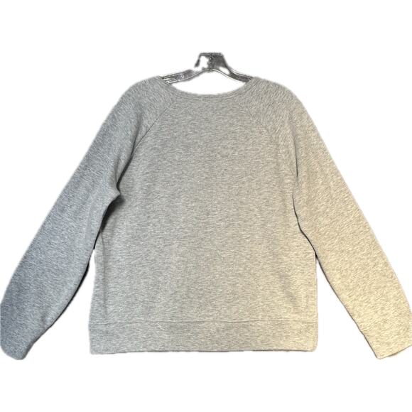 Caslon Crew Neck Pullover Valentine's Sweatshirt Women M Embellished Hearts Gray - Picture 6 of 6